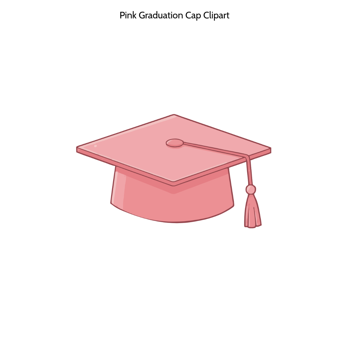 Free Pink Graduation Cap Clipart Template to Edit Online