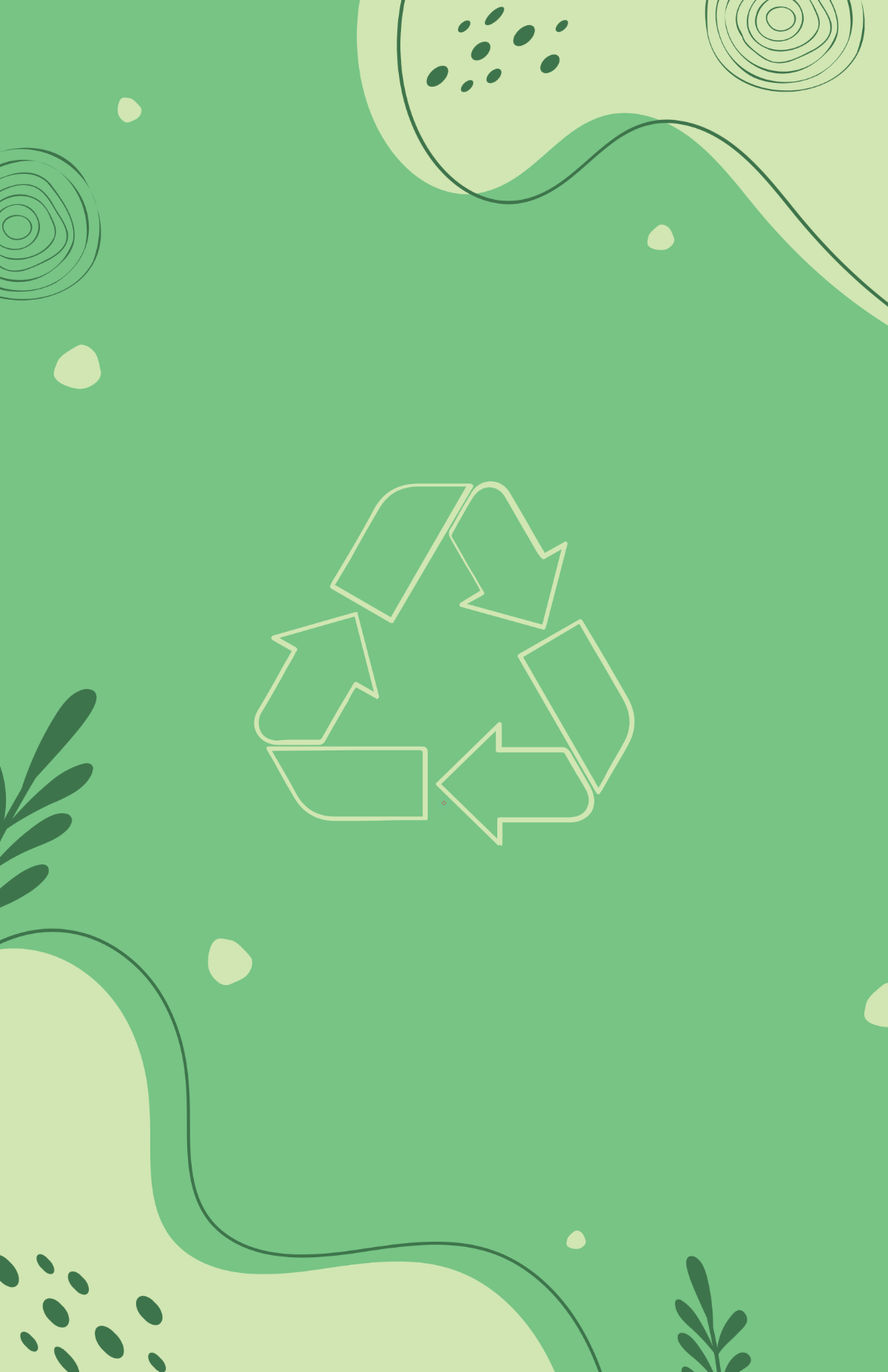 Free Green Background Recycle Poster Template