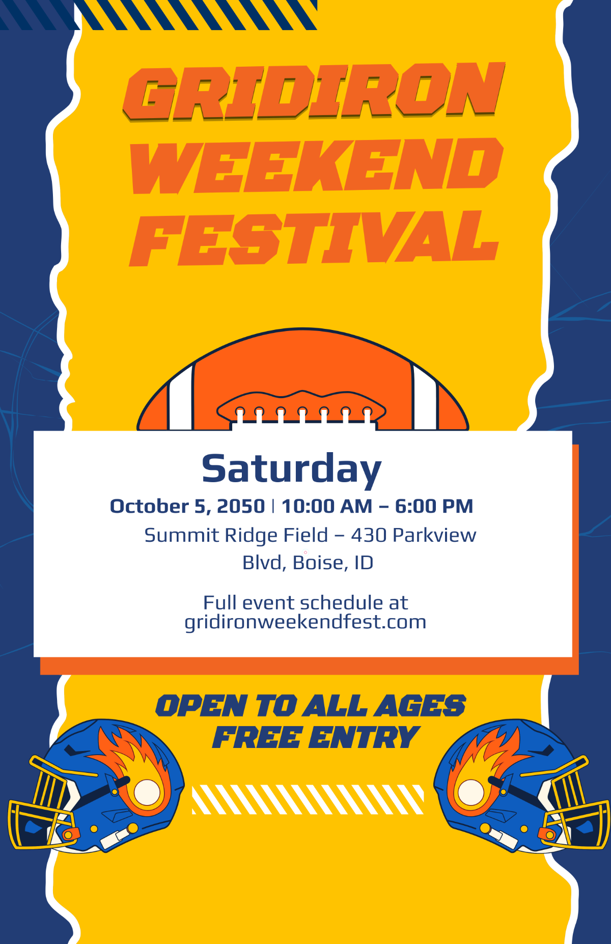 Free Colorful Football Event Poster Template