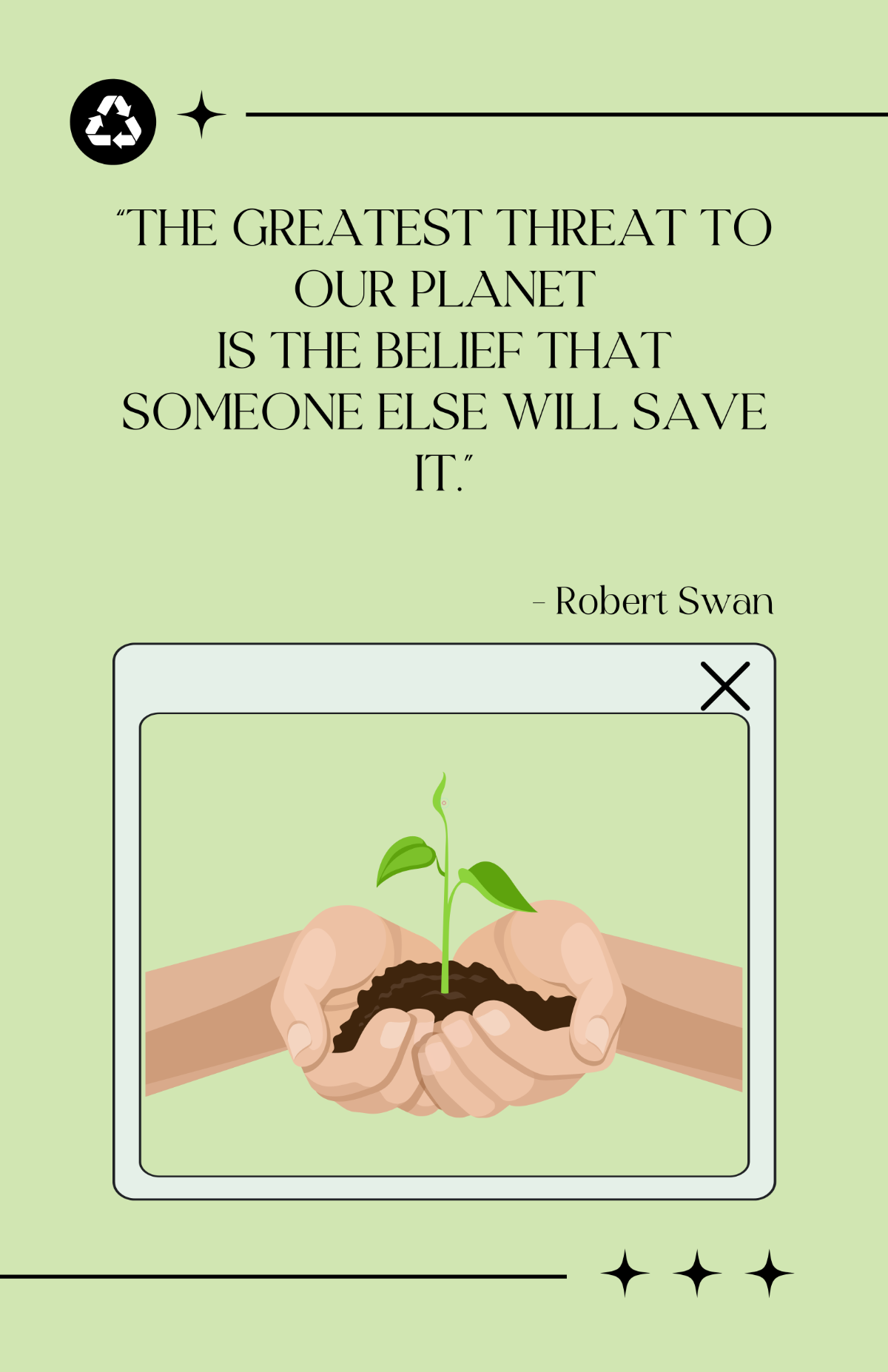 Free Modern Recycle Poster Quotes Template