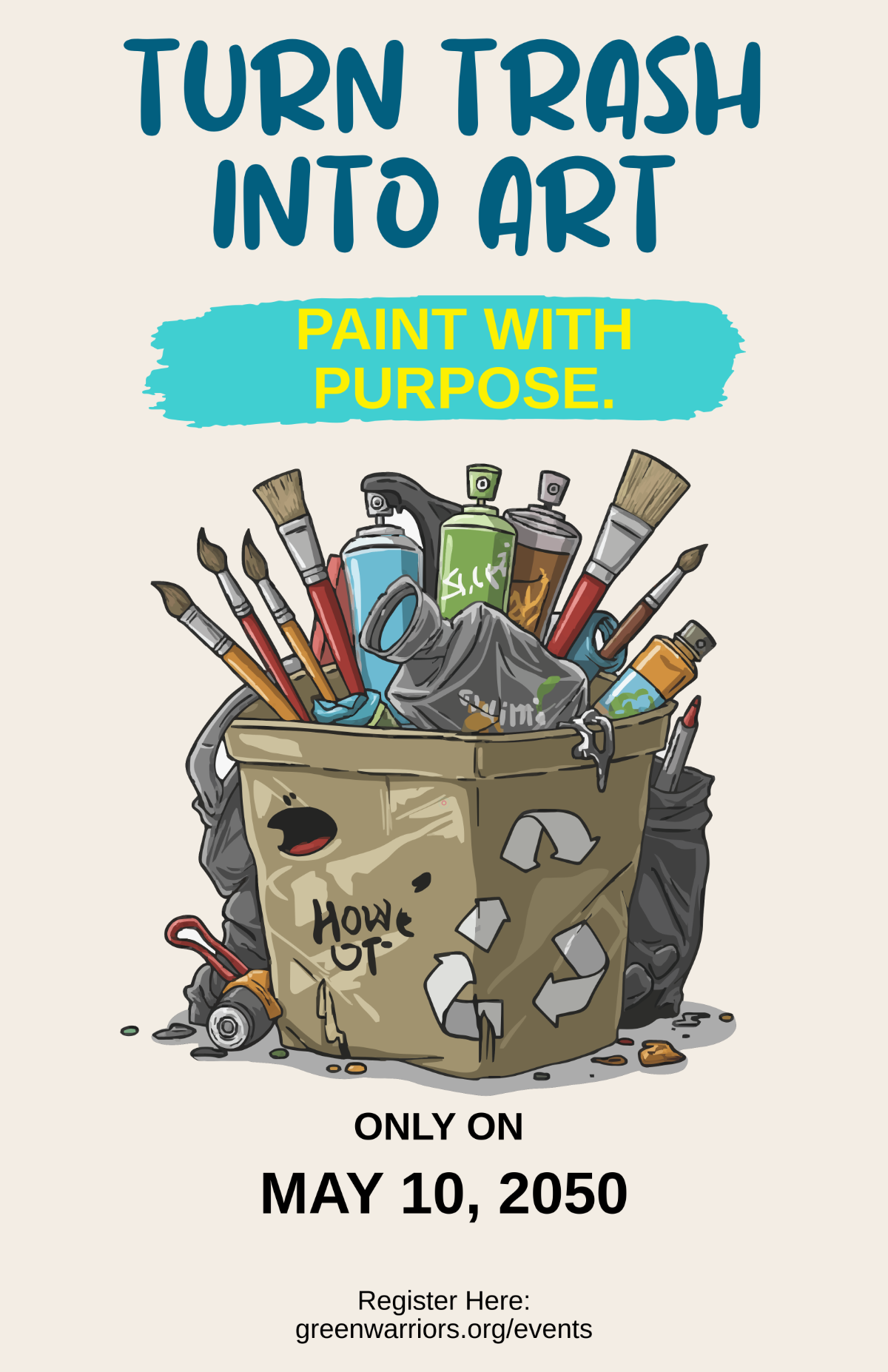 Free Recycle Painting Poster Template
