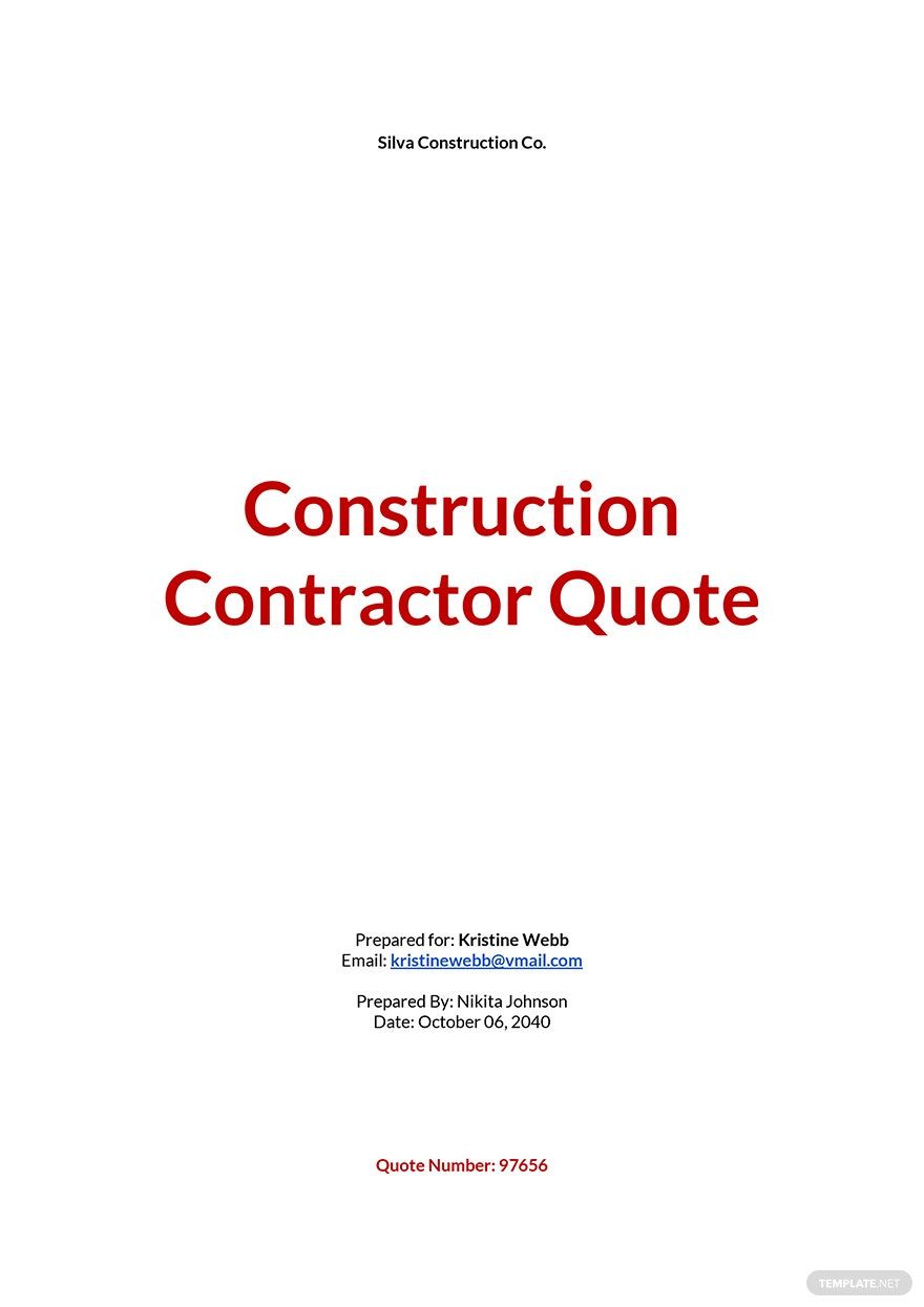 Electrical Contractor Quotation Template Google Docs Google Sheets