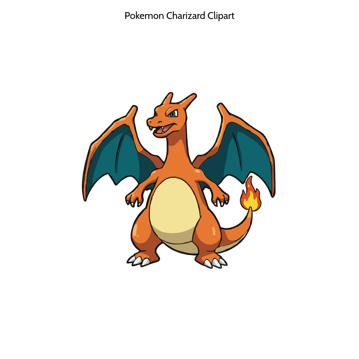 Free Pokemon Charizard Clipart Template