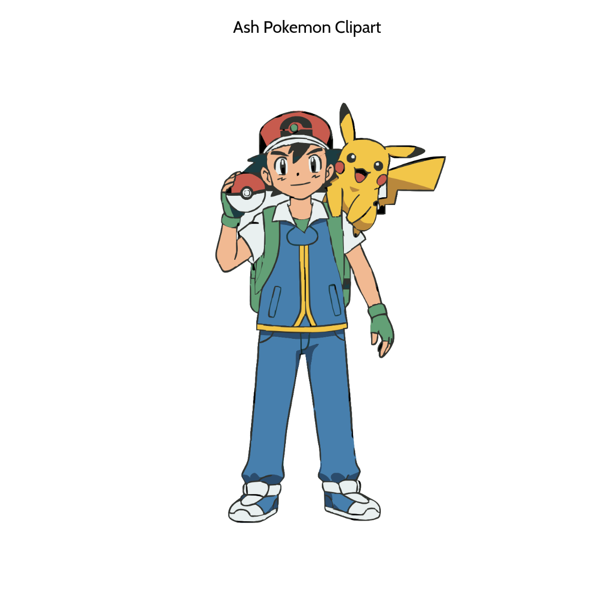 Free Ash Pokemon Clipart Template