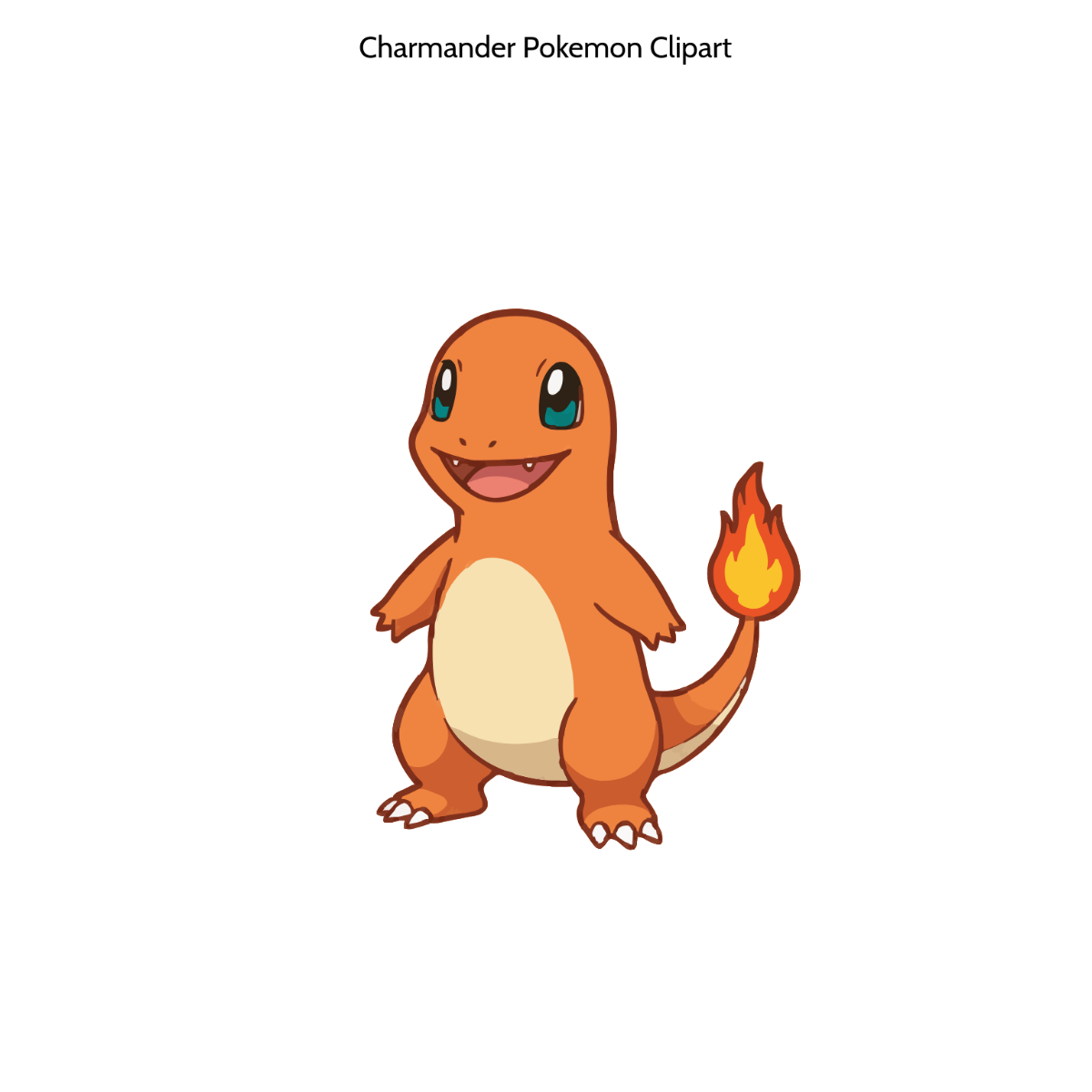 Free Charmander Pokemon Clipart Template