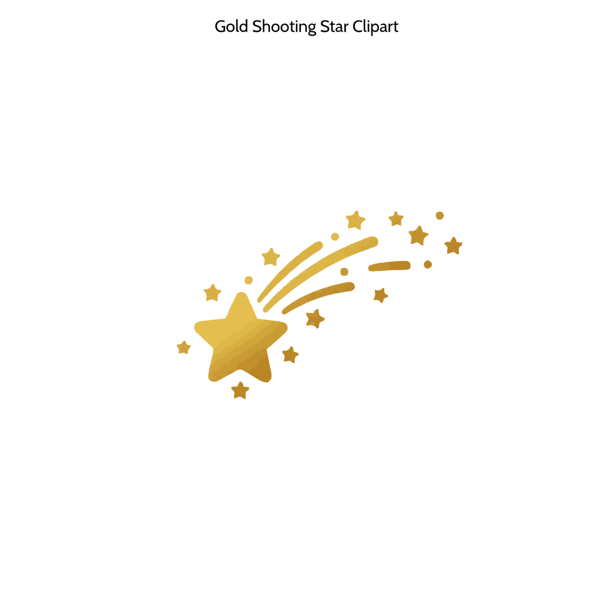 Free Gold Shooting Star Clipart Template to Edit Online