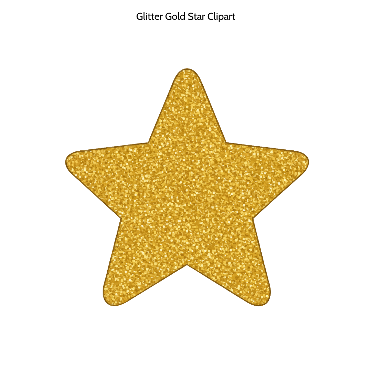 Free Glitter Gold Star Clipart to Edit Online