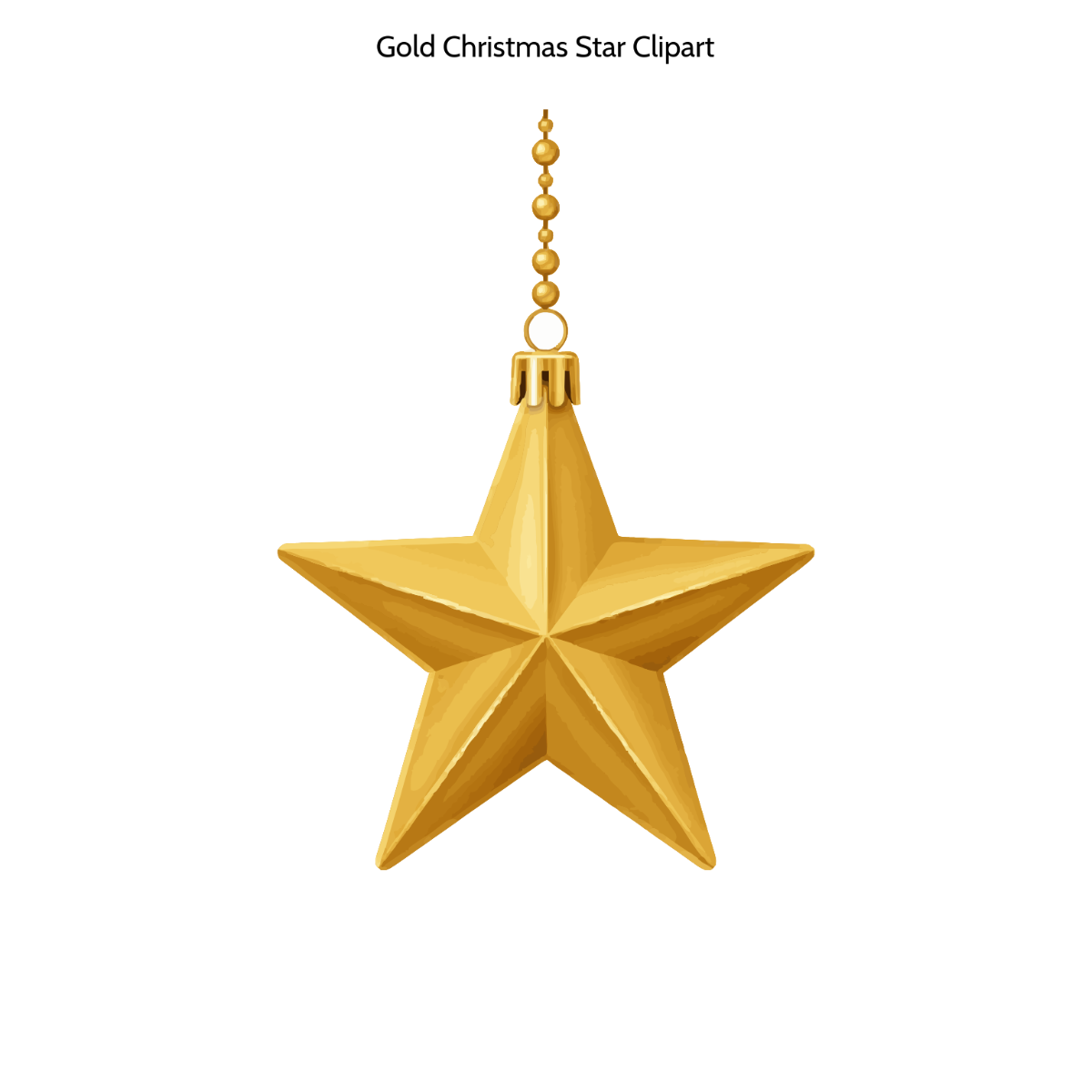 Free Gold Christmas Star Clipart to Edit Online