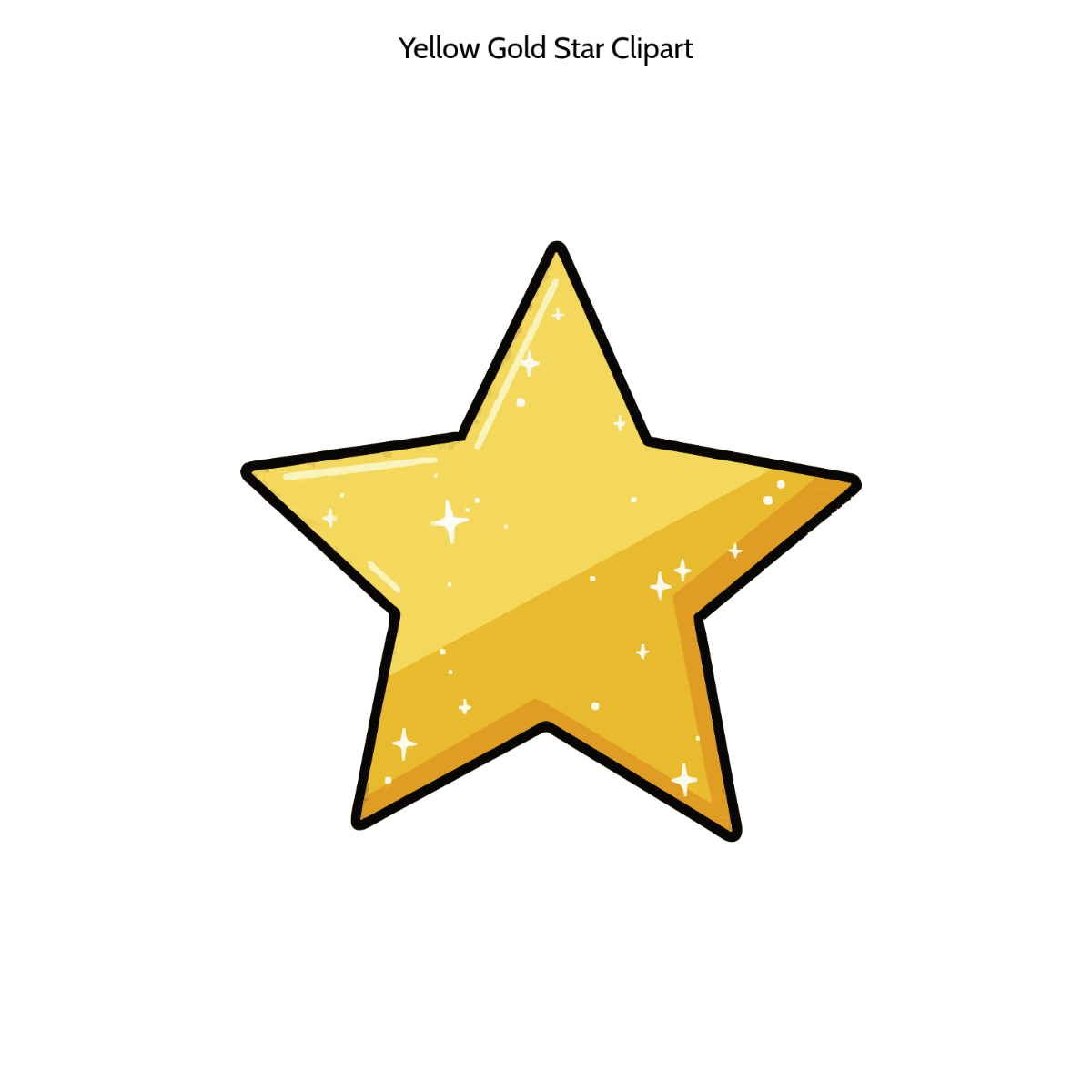 Free Yellow Gold Star Clipart to Edit Online