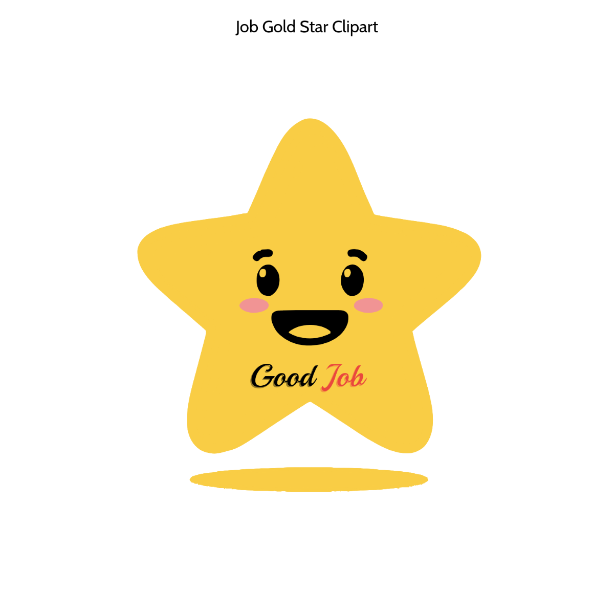 Free Job Gold Star Clipart to Edit Online