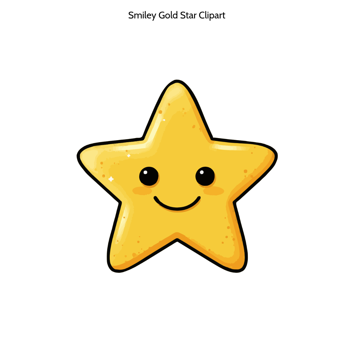 Free Smiley Gold Star Clipart to Edit Online