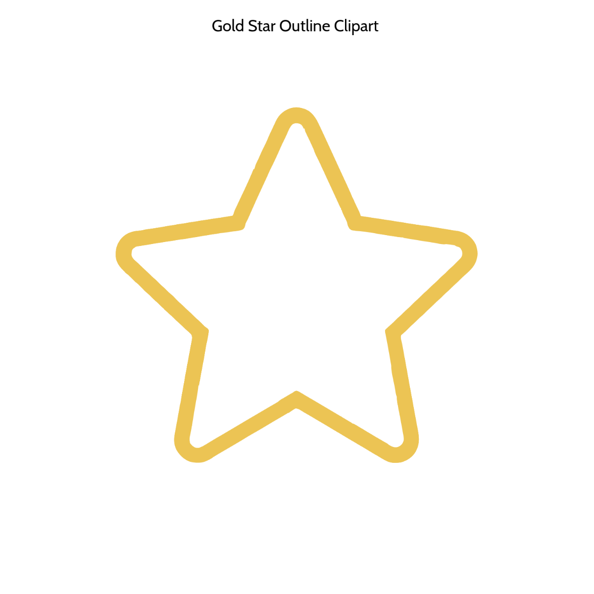 Free Gold Star Outline Clipart Template to Edit Online