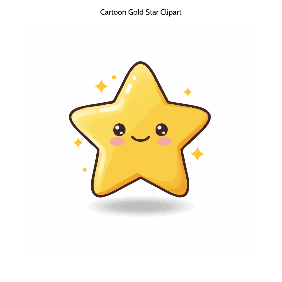 Free Cartoon Gold Star Clipart to Edit Online