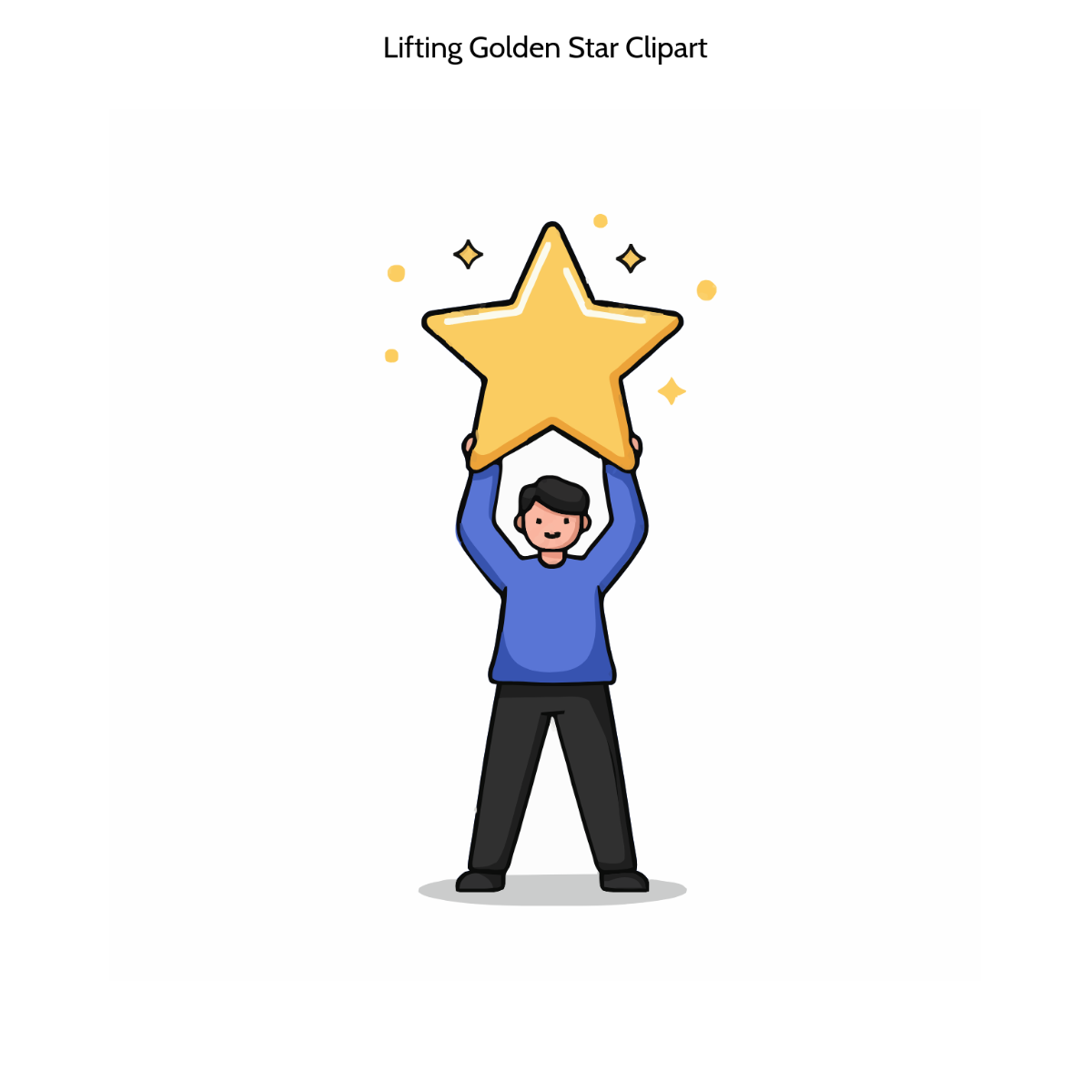 Free Lifting Golden Star Clipart to Edit Online