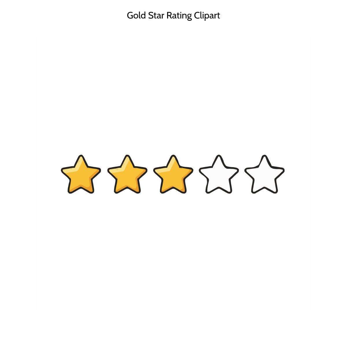 Free Gold Star Rating Clipart to Edit Online
