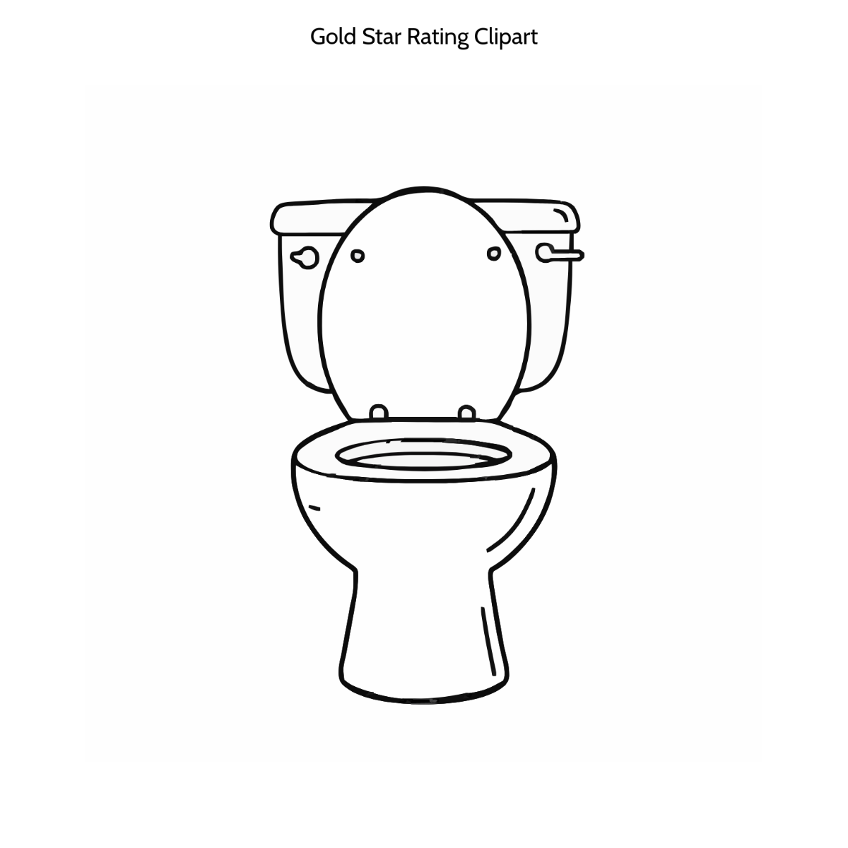 Free Black and White Toilet Clipart Template