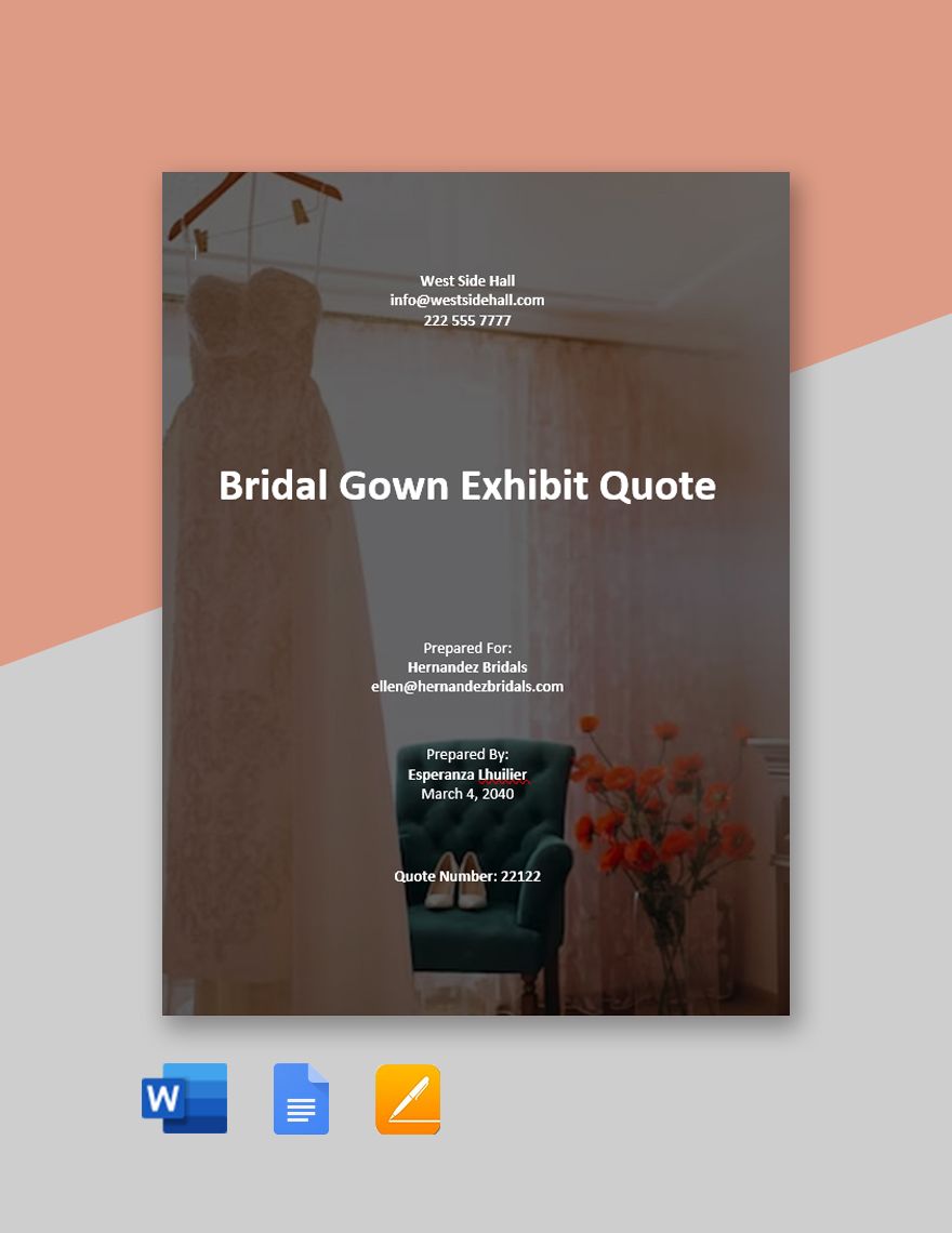 Professional Exhibition Quotation Template in Word, Google Docs, Excel, Google Sheets