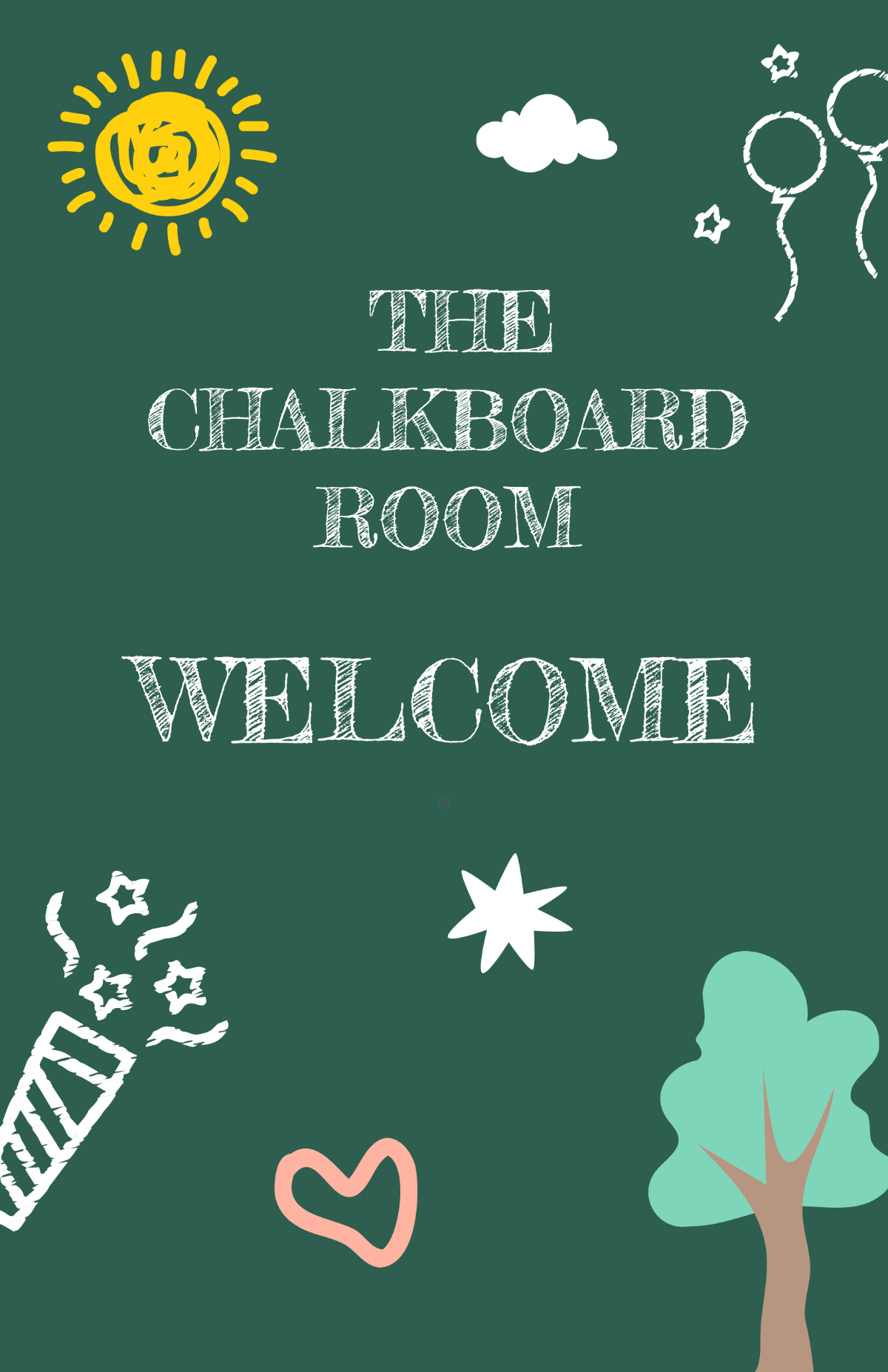 Free Modern Chalkboard Classroom Welcome Poster Template