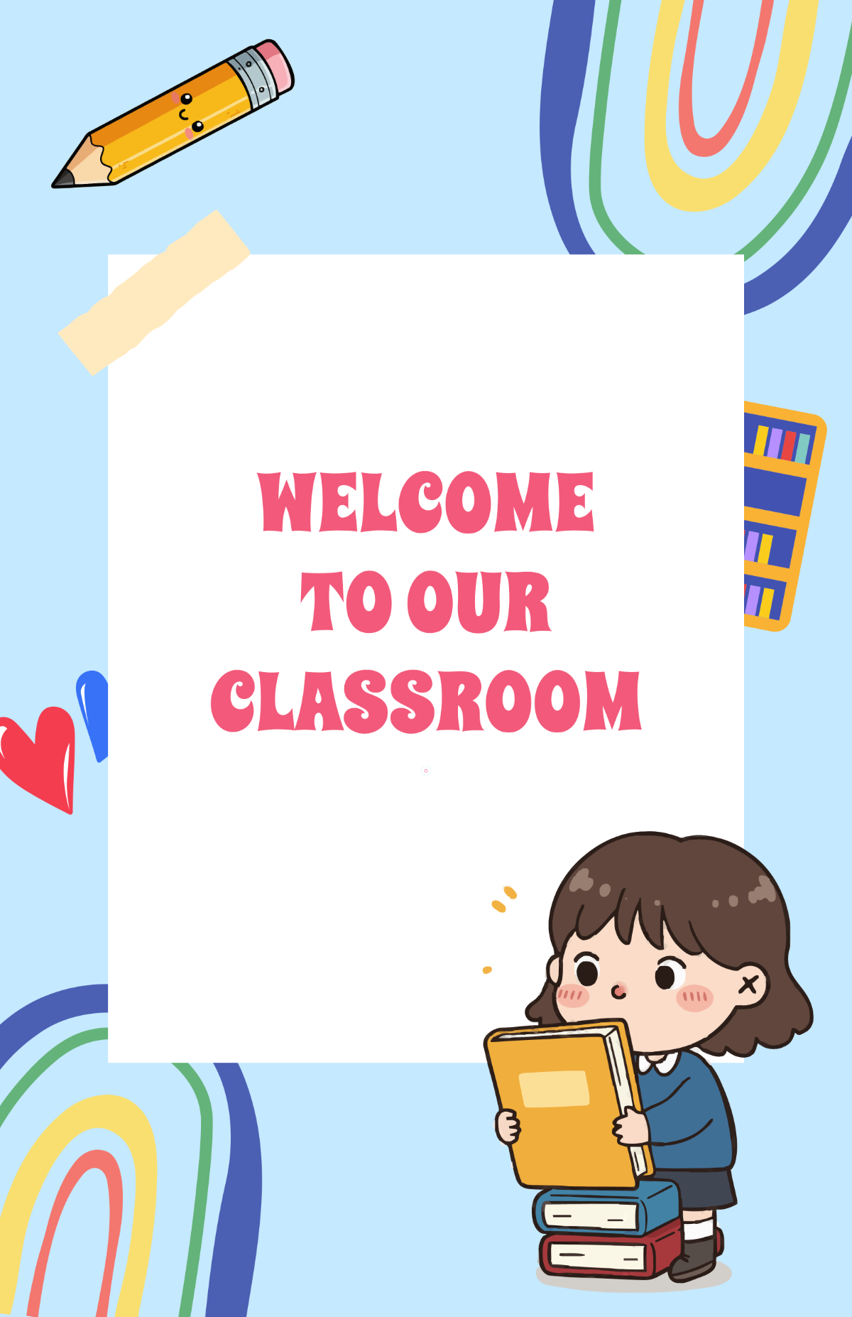 Free Multicolor Classroom Welcome Poster Template