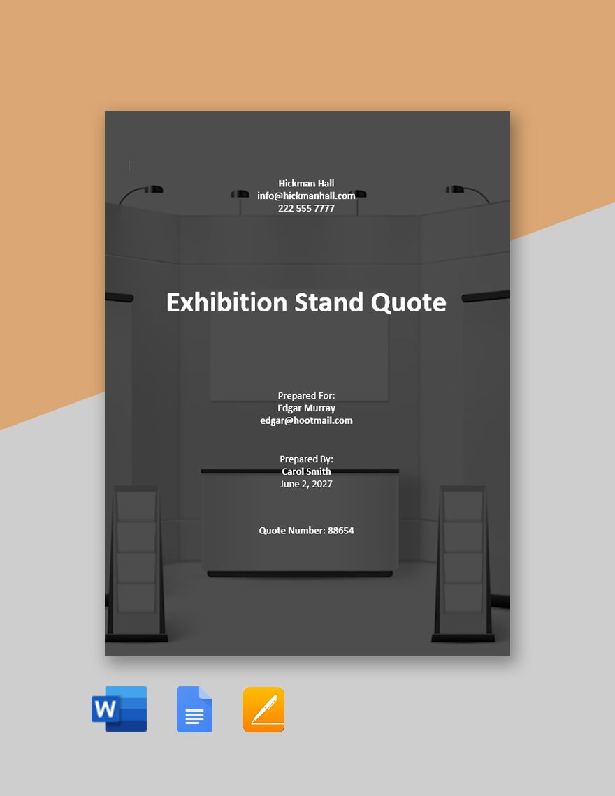 Exhibition Stand Building Quote Template