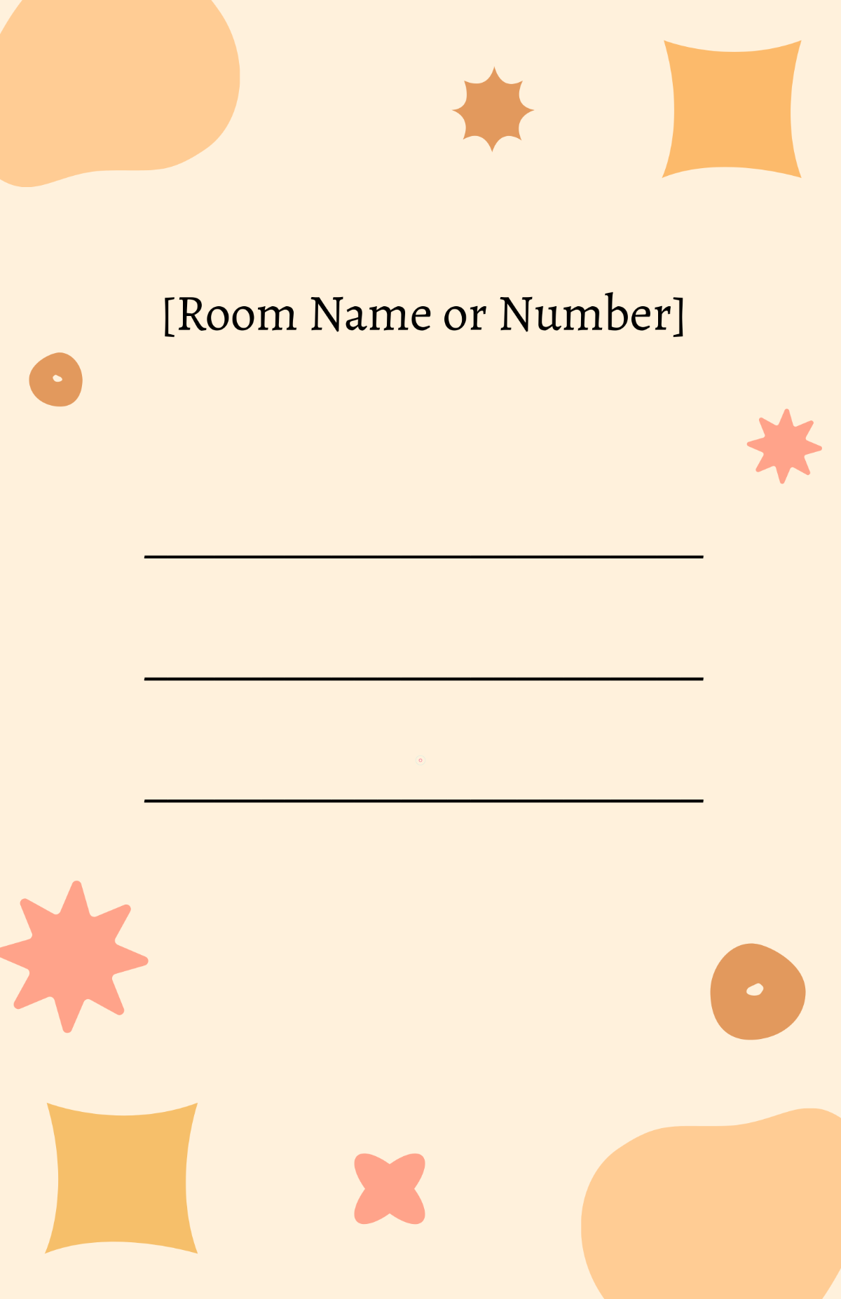 Free Abstract Classroom Welcome Blank Poster Template