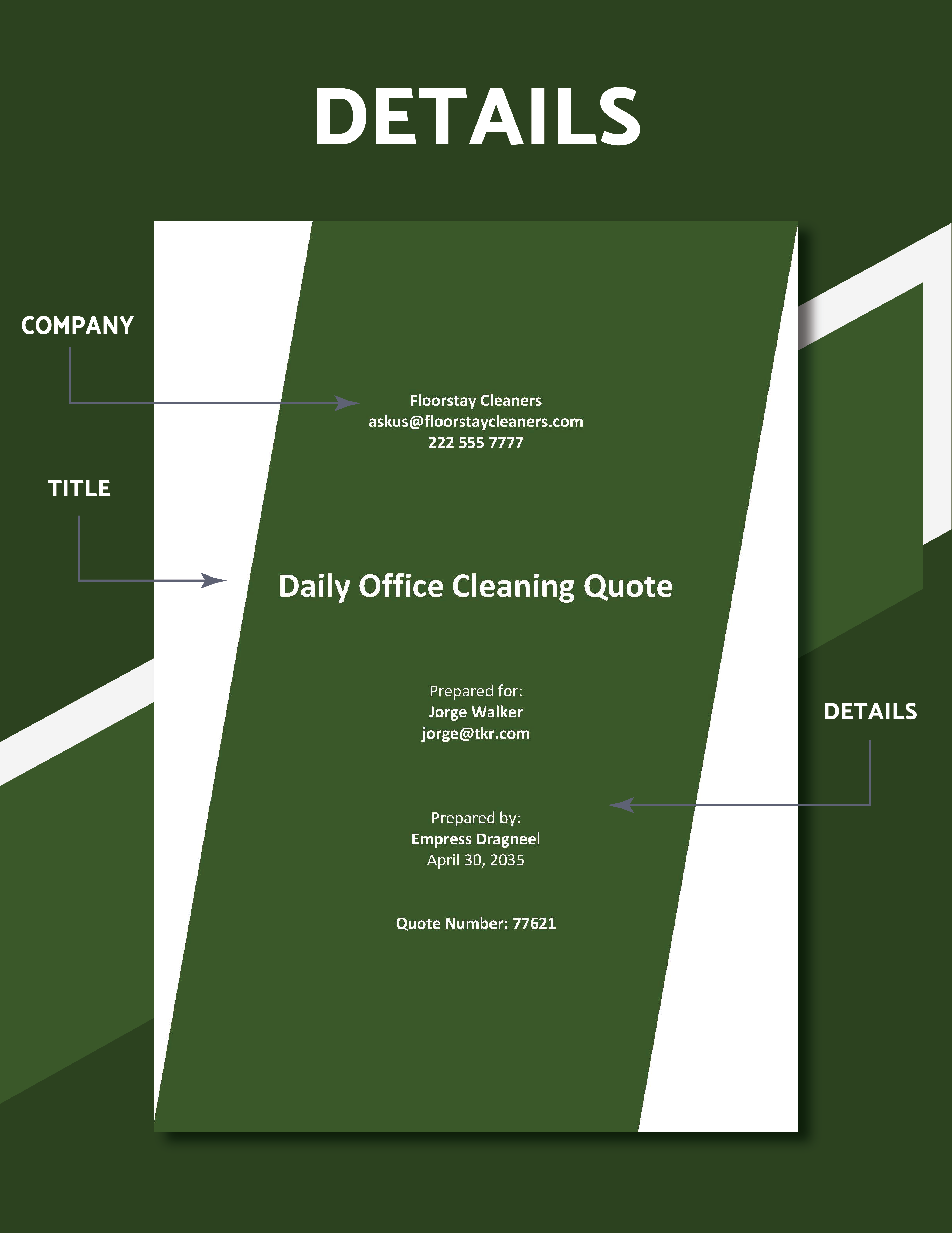 Office Cleaning Quotation Template Google Docs, Word