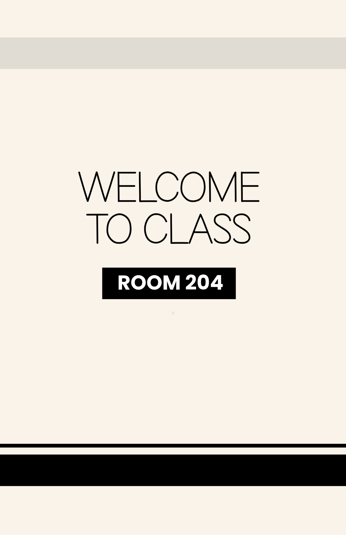 Free Simple Minimalist Classroom Welcome Poster Template