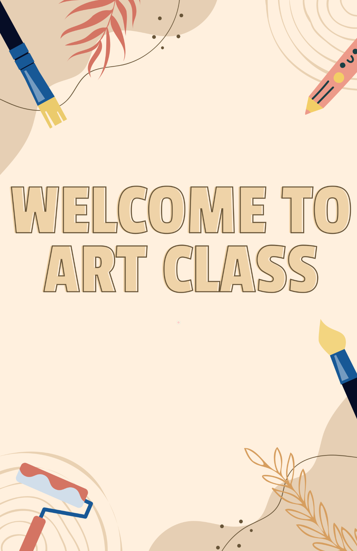 Free Aesthetic Art Classroom Welcome Poster Template