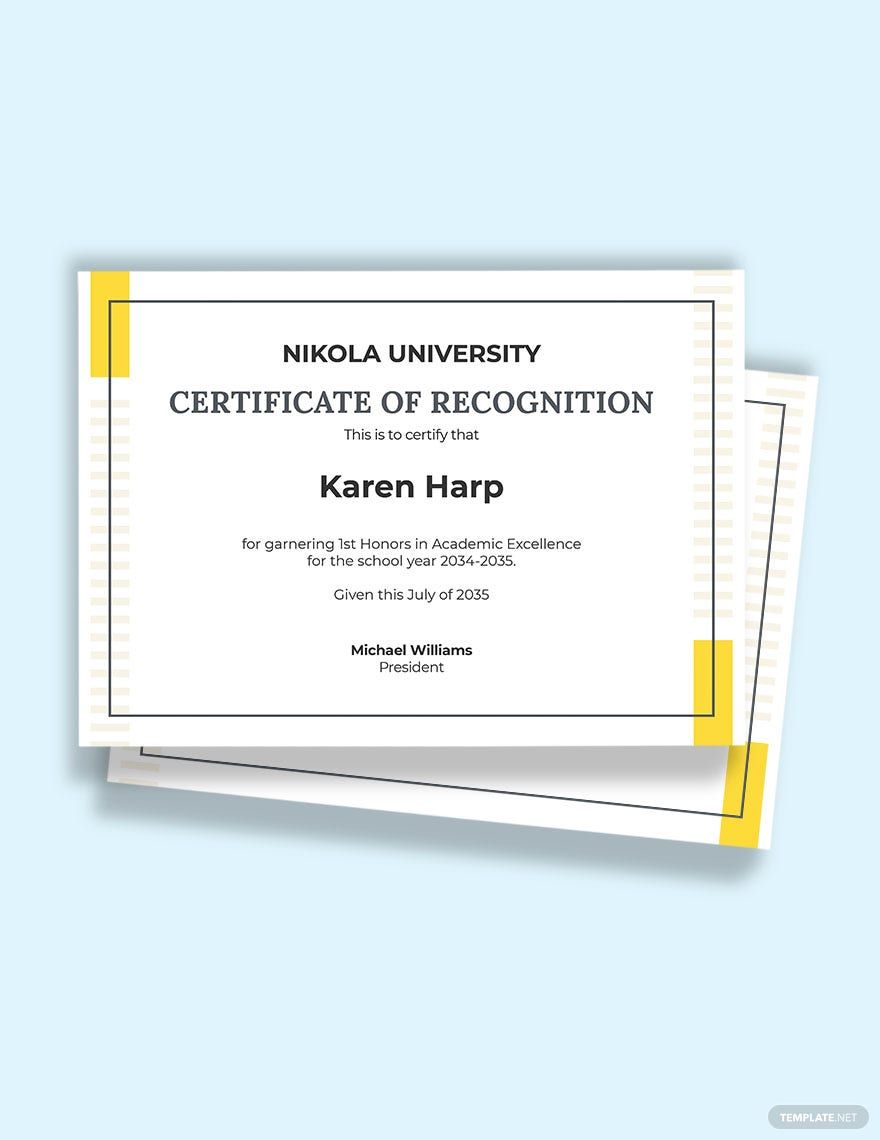 Free Certificate of Participation Template