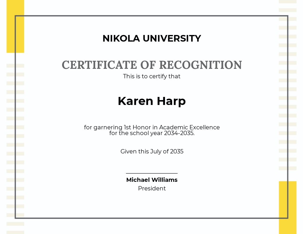 Certificate of Participation Template - Word