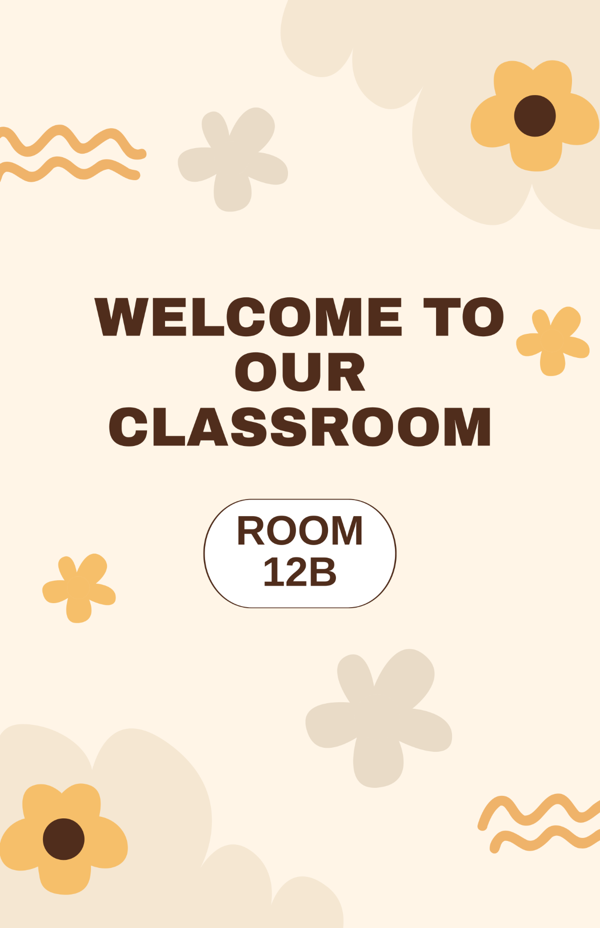 Free Editable Classroom Welcome Poster for Wall Template
