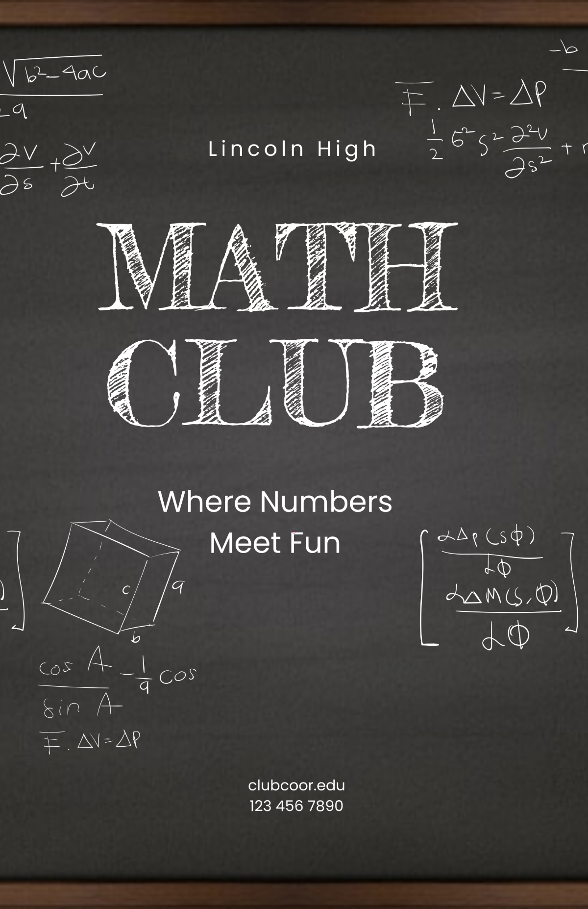 Free Math Club Poster Template