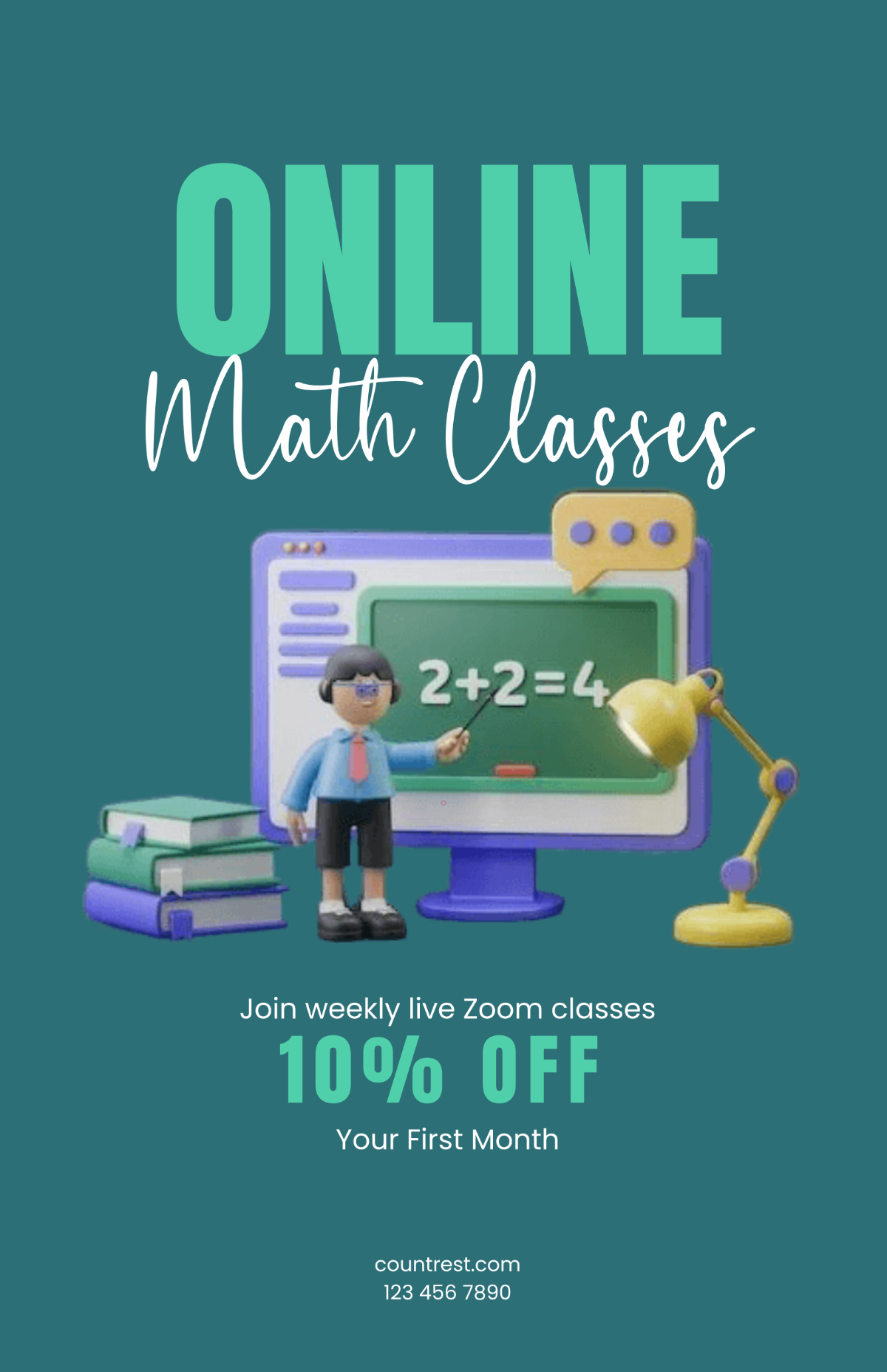 Free Online Math Class Poster Template