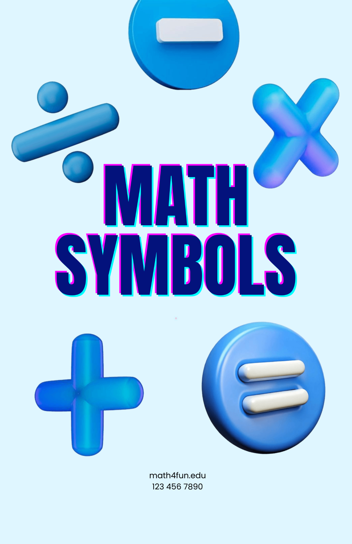 Free Simple Math Symbol Poster Template