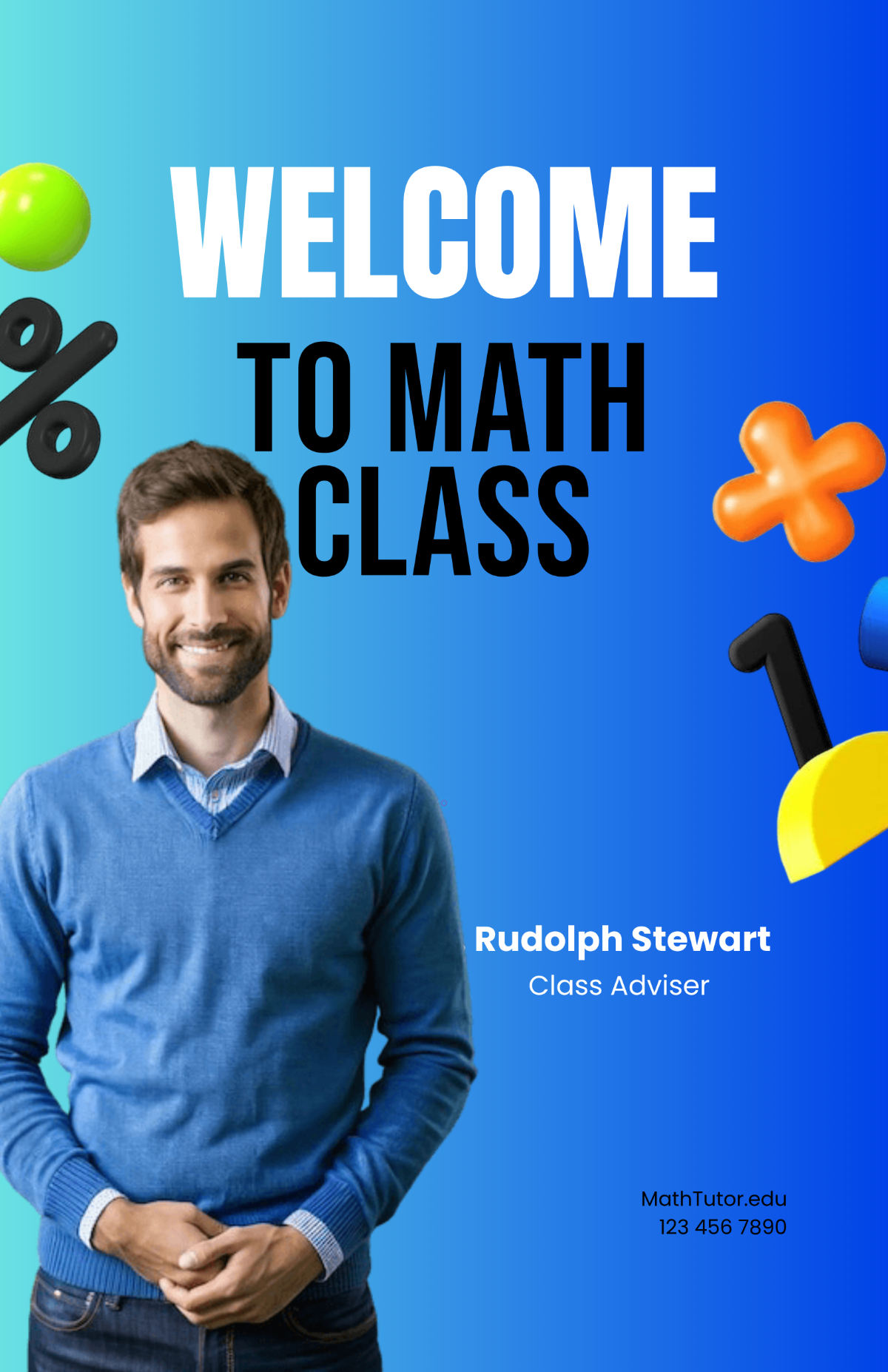 Free Math Welcome Poster Template