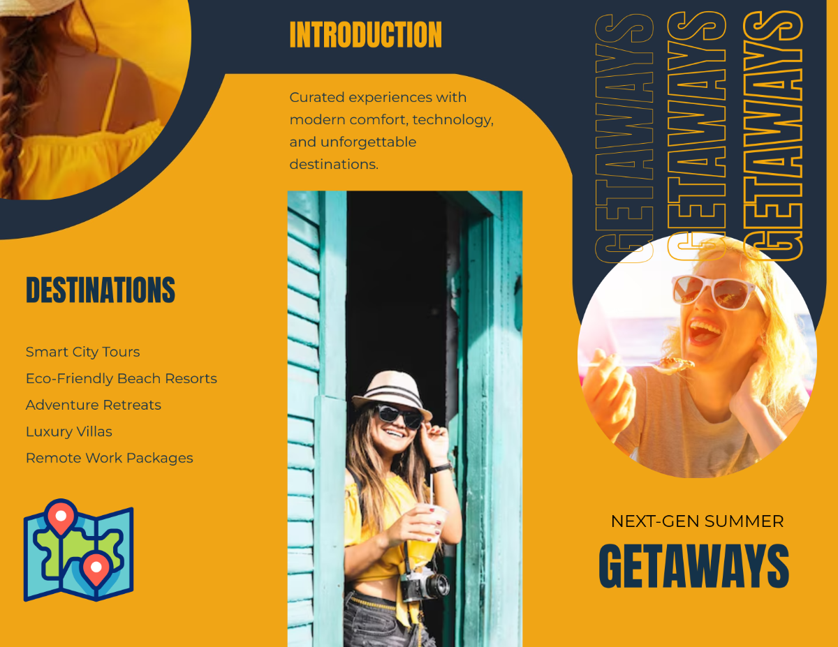 Free Modern Summer Travel Brochure Template