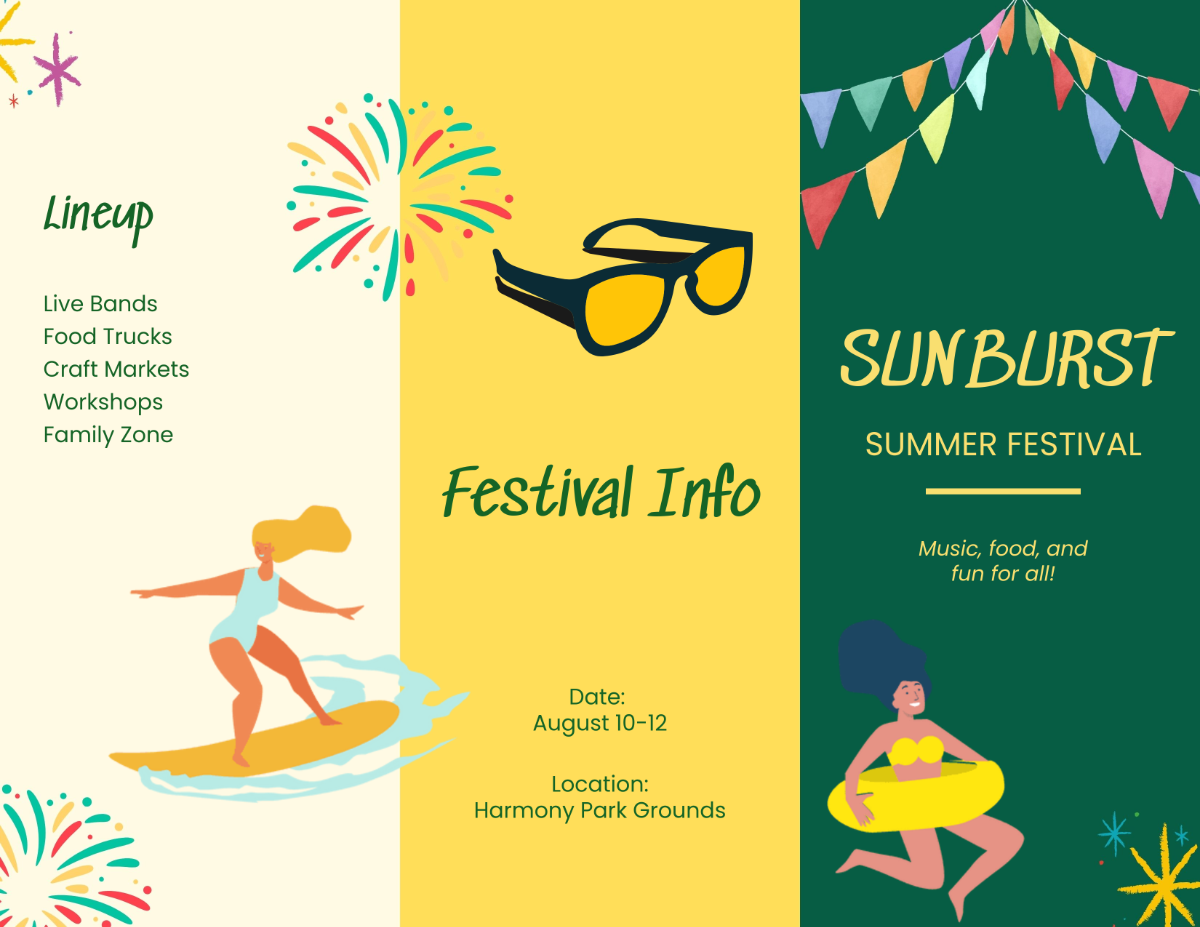 Free Summer Festival Brochure Template