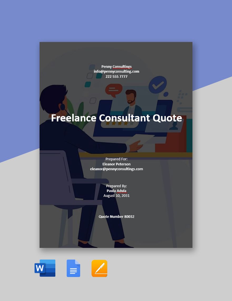 Freelance Consultant Quotation Template