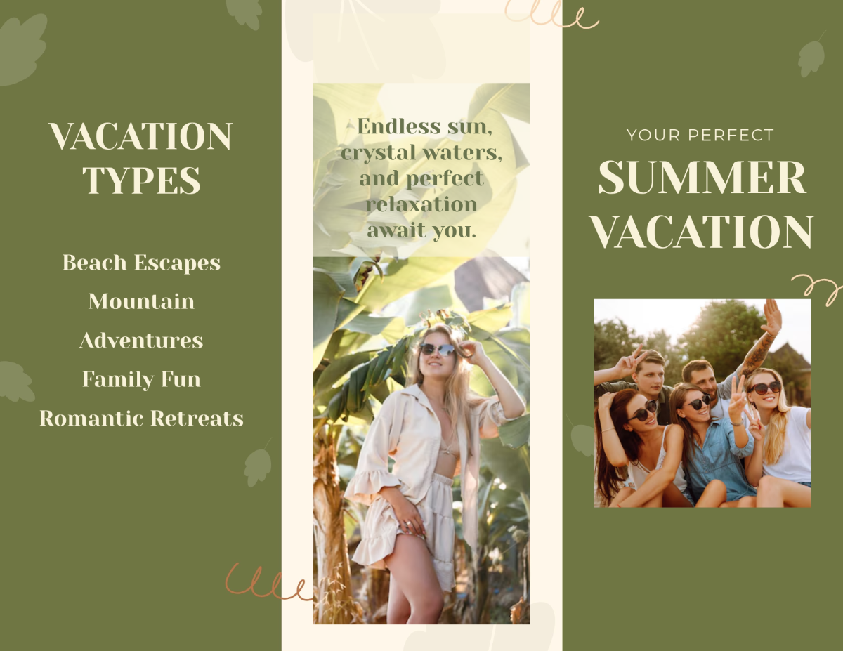 Free Summer Vacation Brochure Template