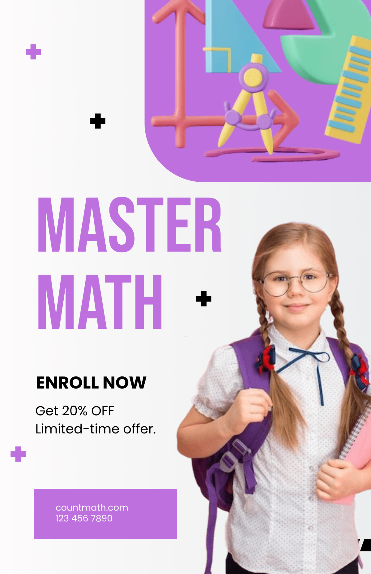 Free Aesthetic Math Education Poster Template