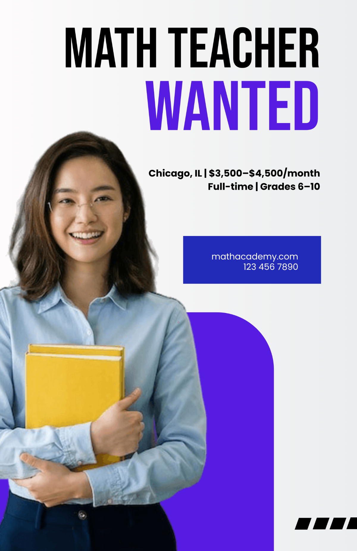 Free Wanted Math Teacher Poster Template
