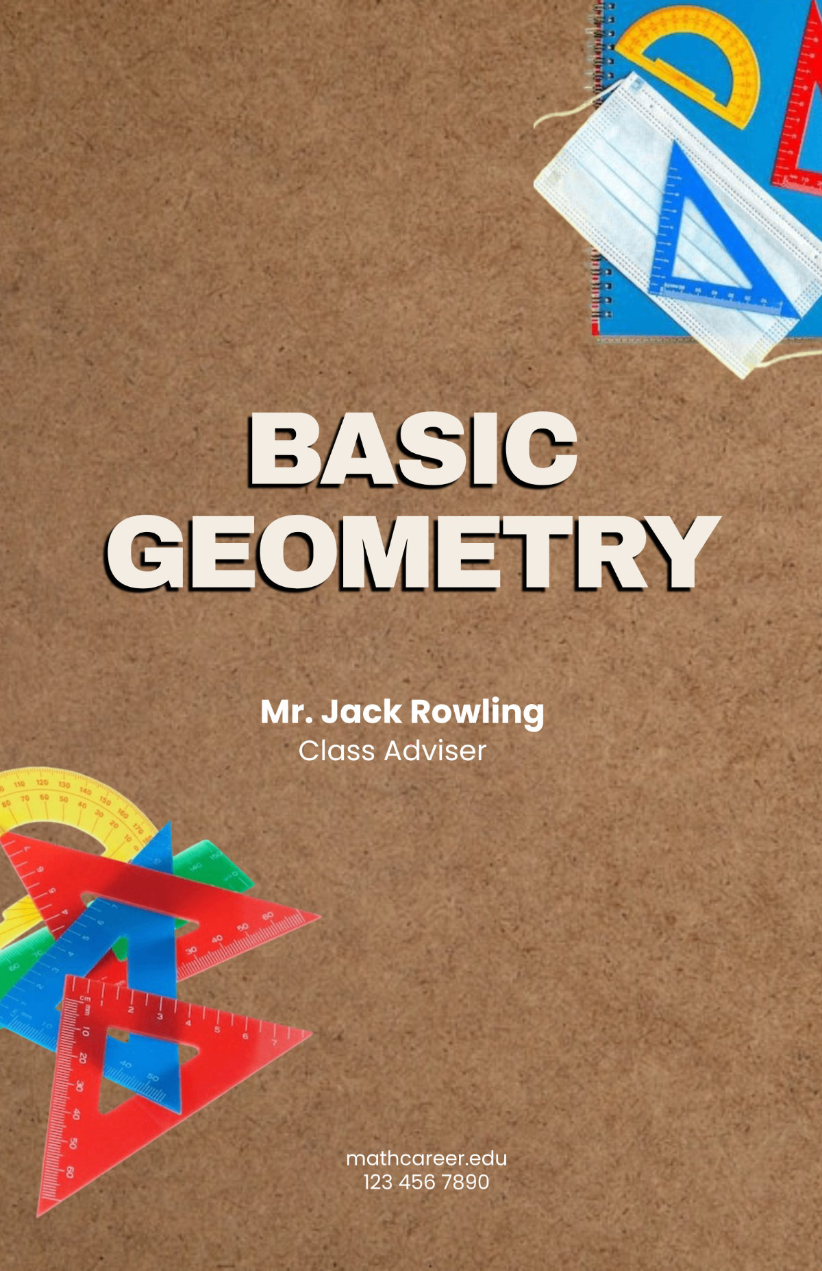 Free Brown Math Geometry Poster Template