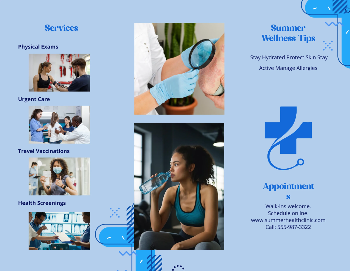 Free Summer Healthcare Brochure Template to Edit Online