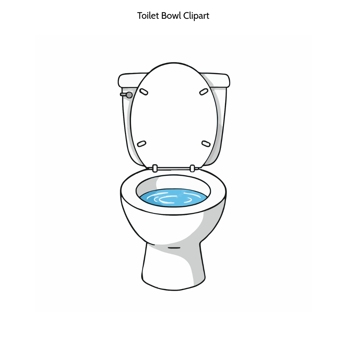 Free Toilet Bowl Clipart Template