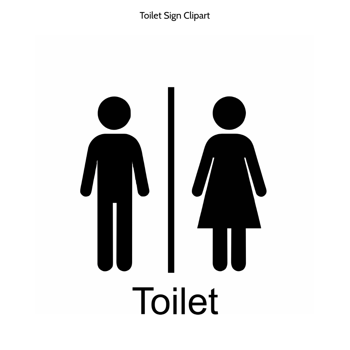 Free Toilet Sign Clipart Template