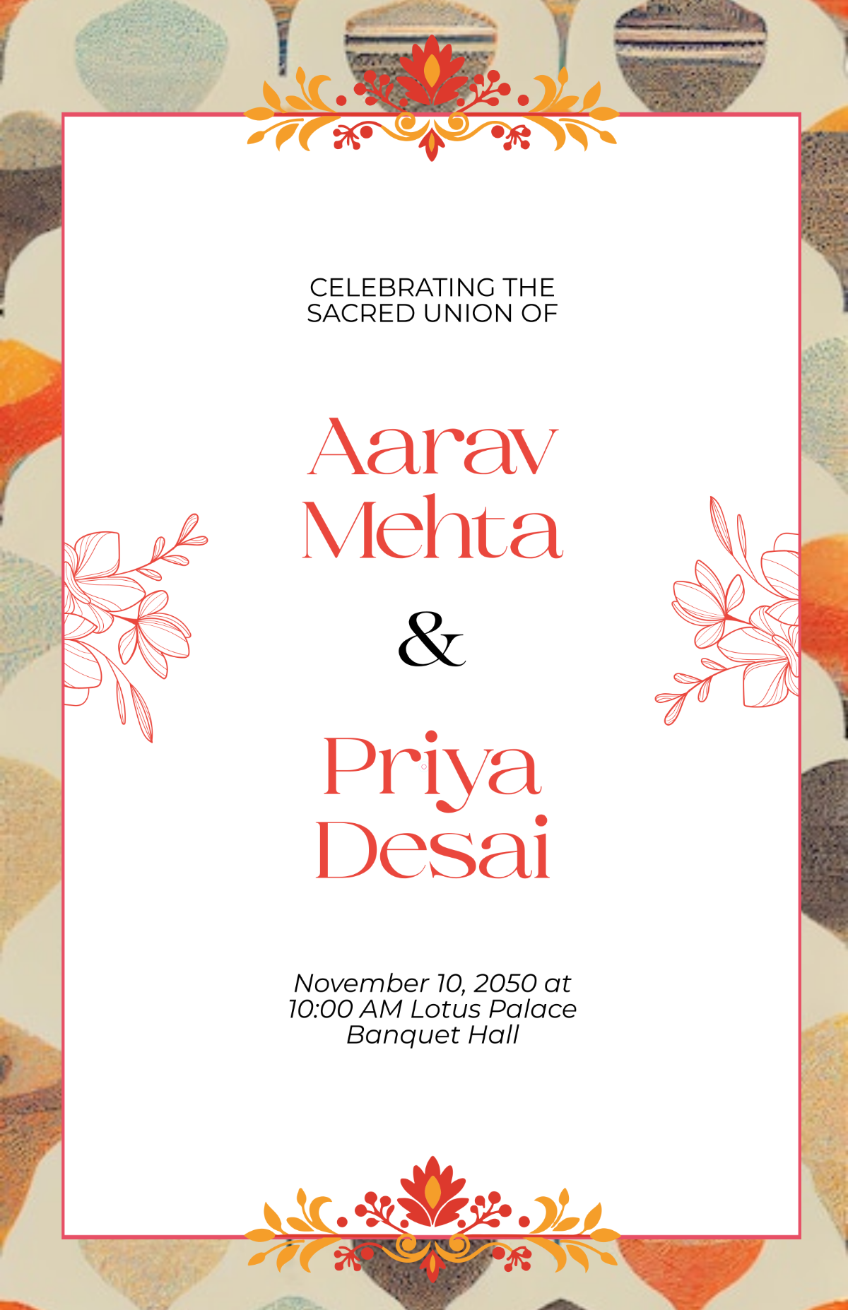 Free Indian Wedding Poster Template