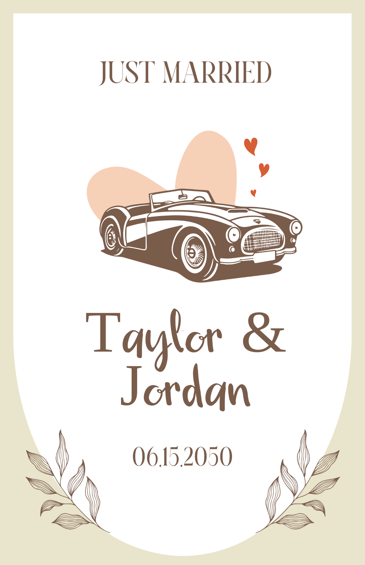 Free Car Wedding Poster Template