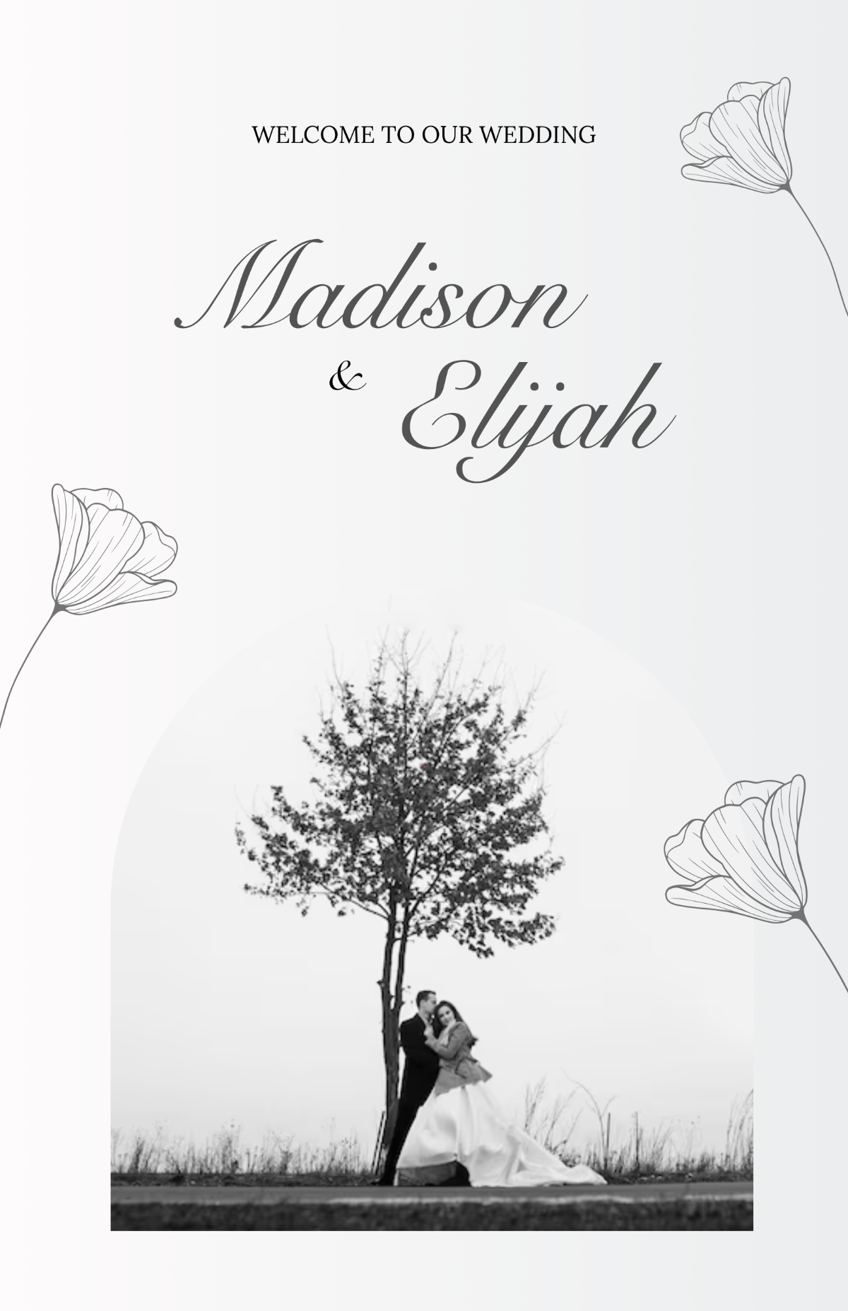 Free Welcome to Our Wedding Poster Template