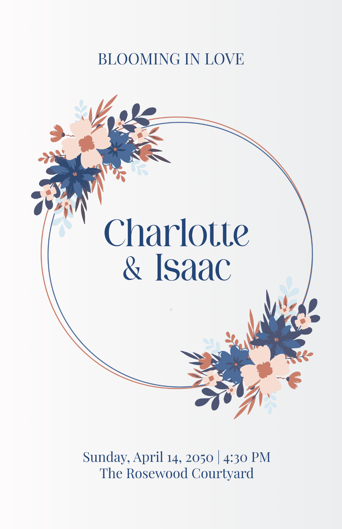 Free Floral Wedding Poster Design Template