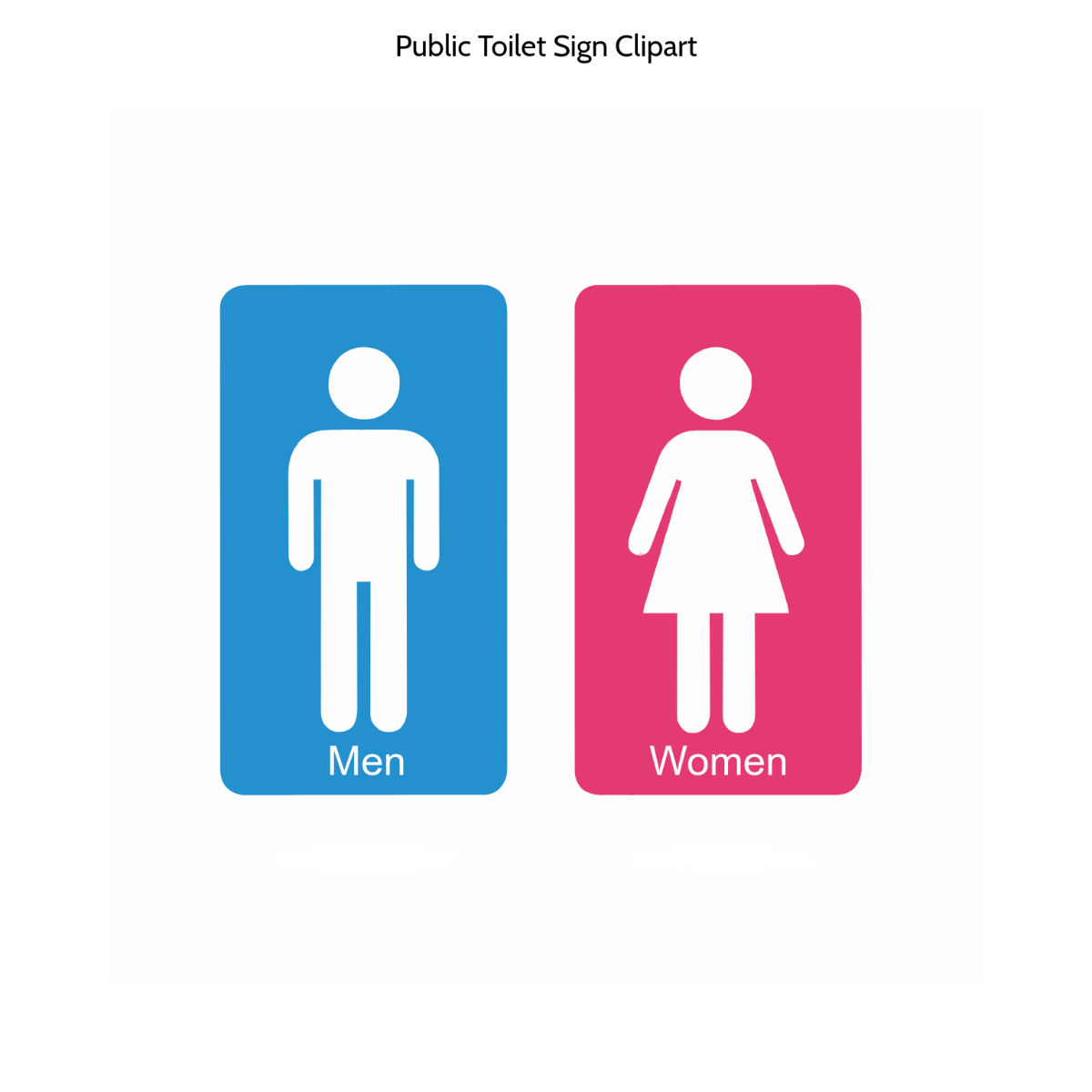 Free Public Toilet Sign Clipart to Edit Online